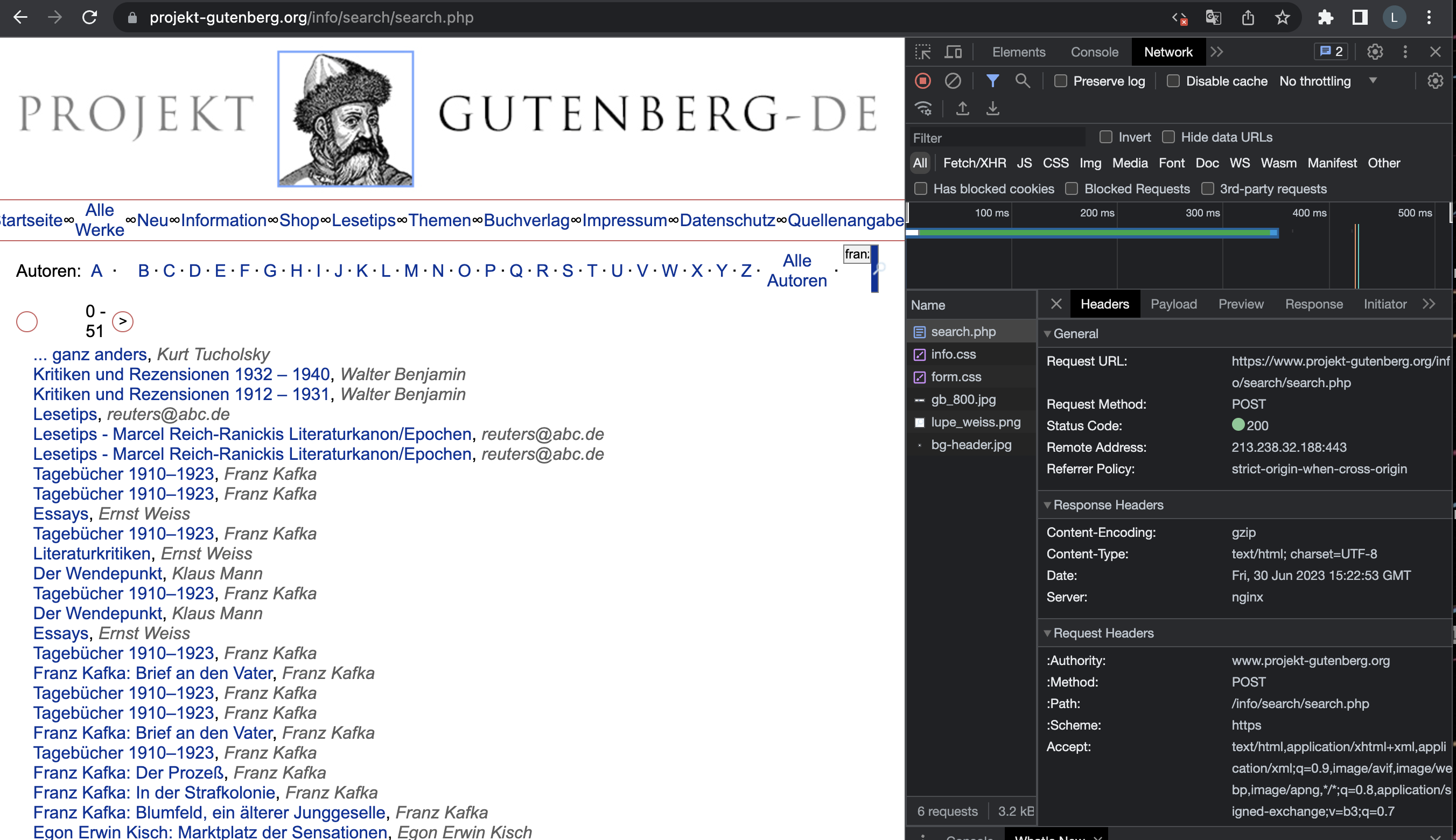 Beispiel Projekt Gutenberg
