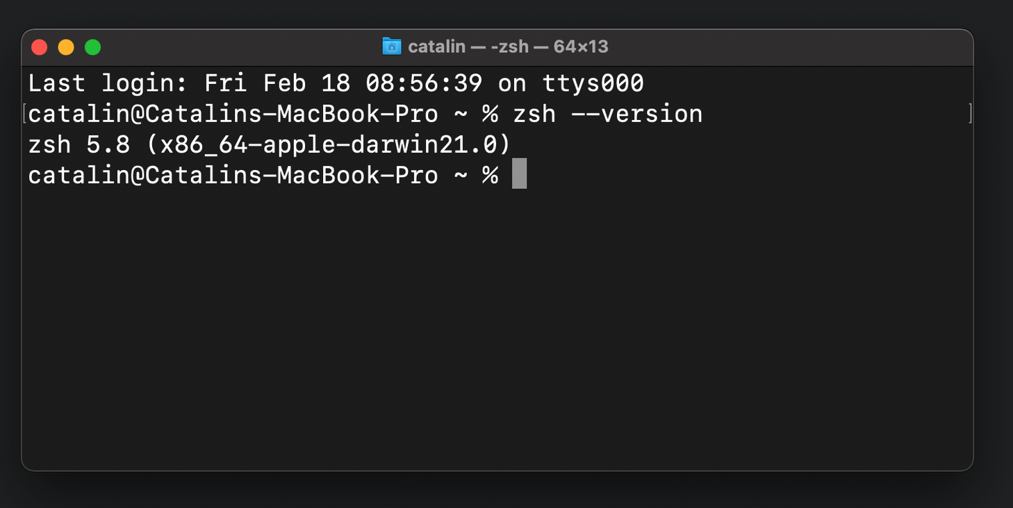 Mac zsh